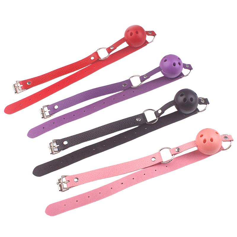 Bocce Ball Set - [Y]4 Colors Faux Leather Mouth Gag