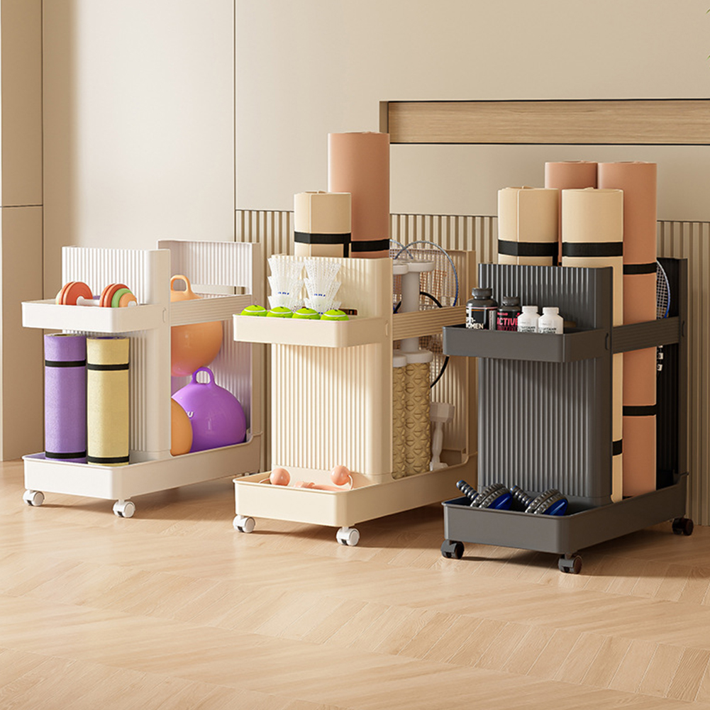 Gym Equipment Holder with Whee - Sports Equipment Storage Rack recension och pris