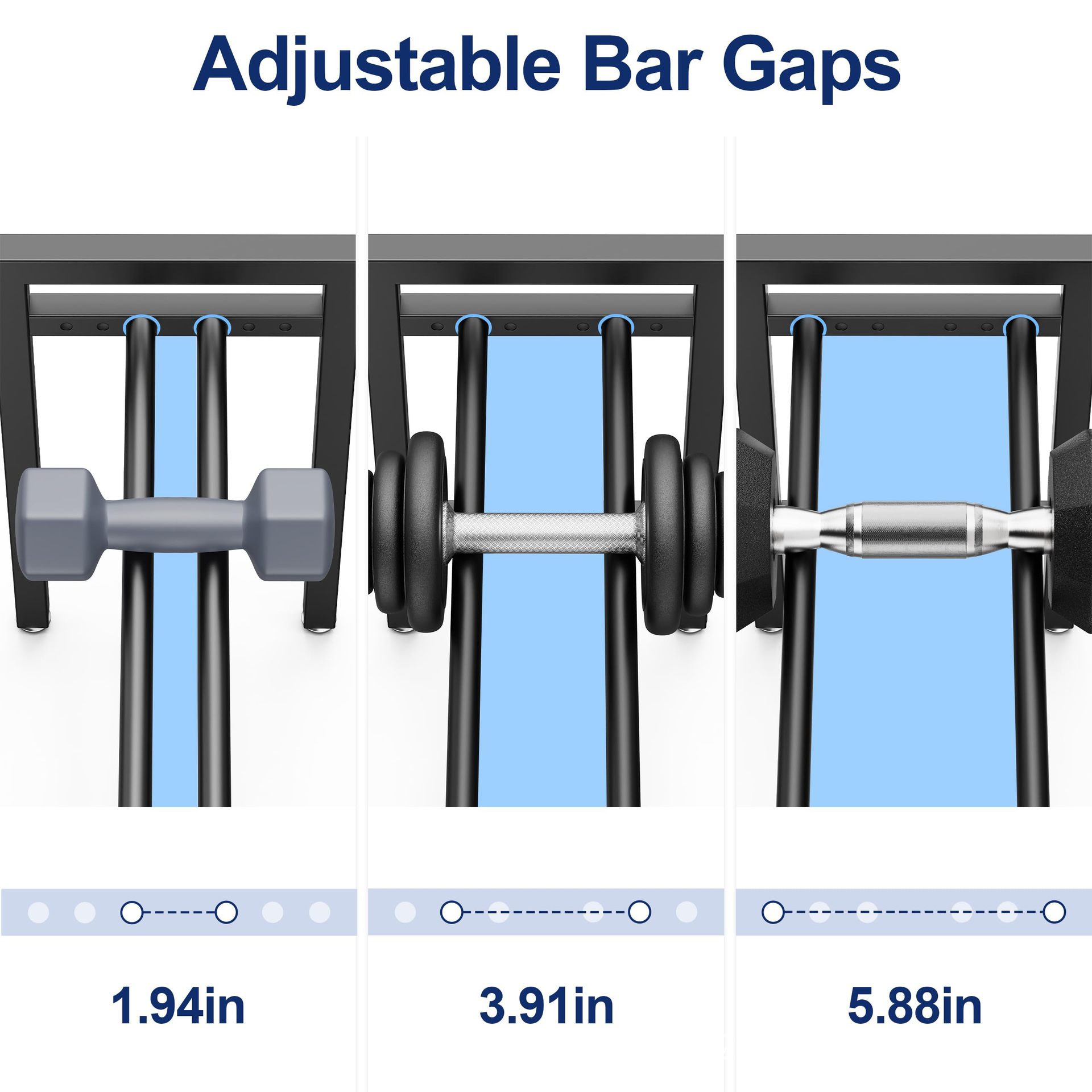Adjustable Metal Dumbbell Rack - Sports Equipment Storage Rack recension och pris