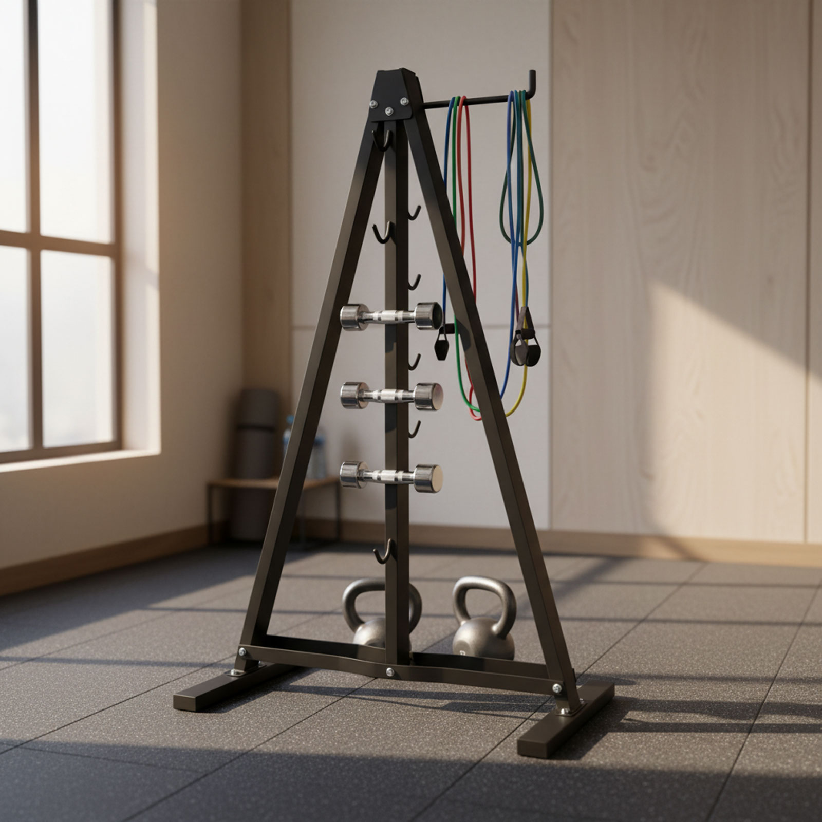 Lat Pull Down Bar Organizer wi - Sports Equipment Storage Rack recension och pris