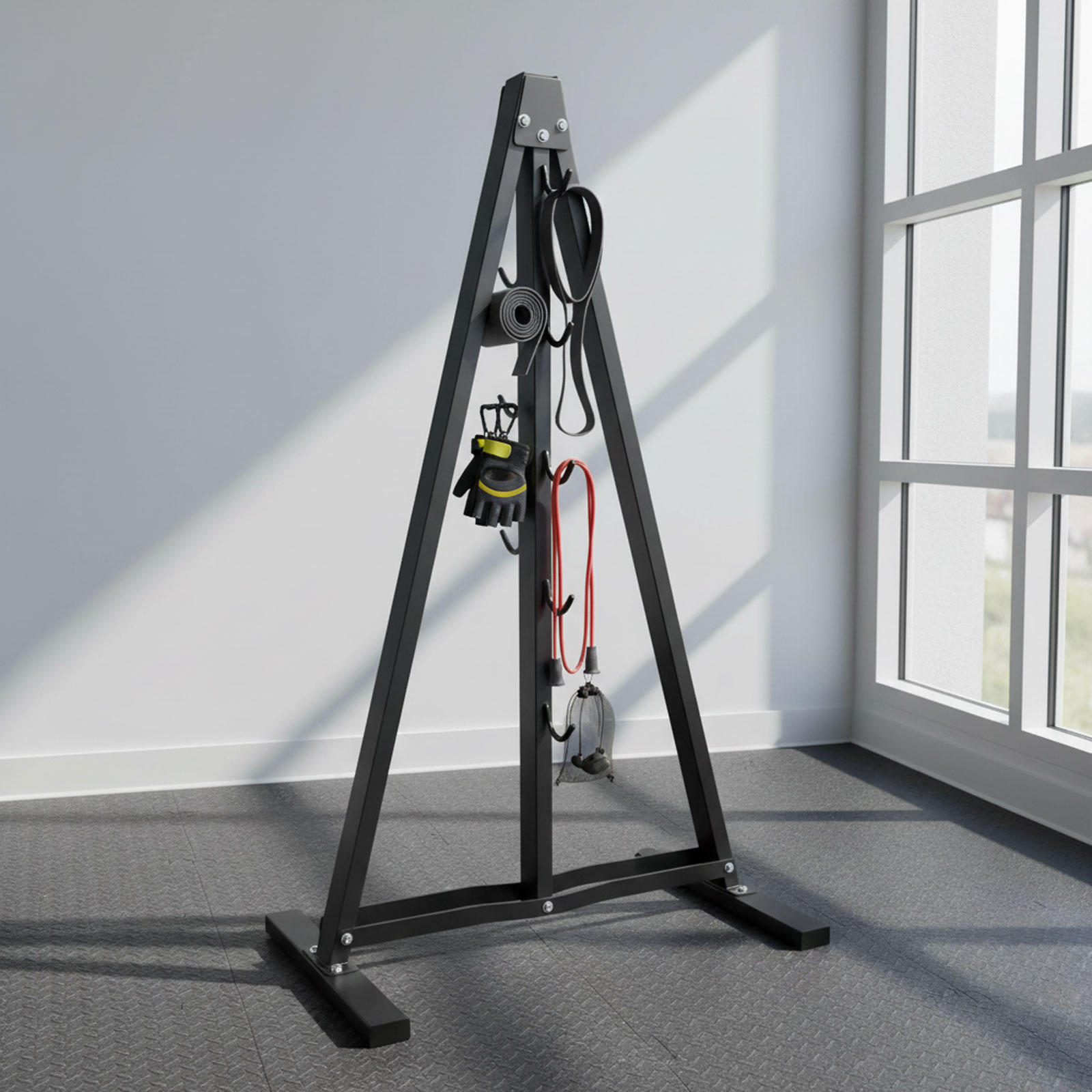Lat Pull Down Bar Organizer wi - Sports Equipment Storage Rack recension och pris