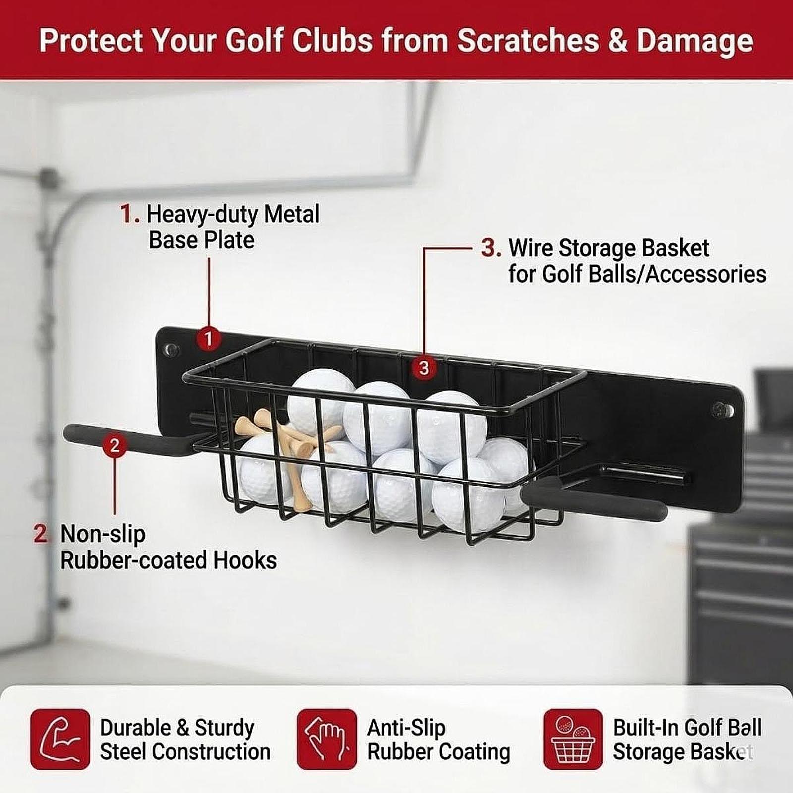 Golf Bag Storage Rack Display  - Sports Equipment Storage Rack recension och pris